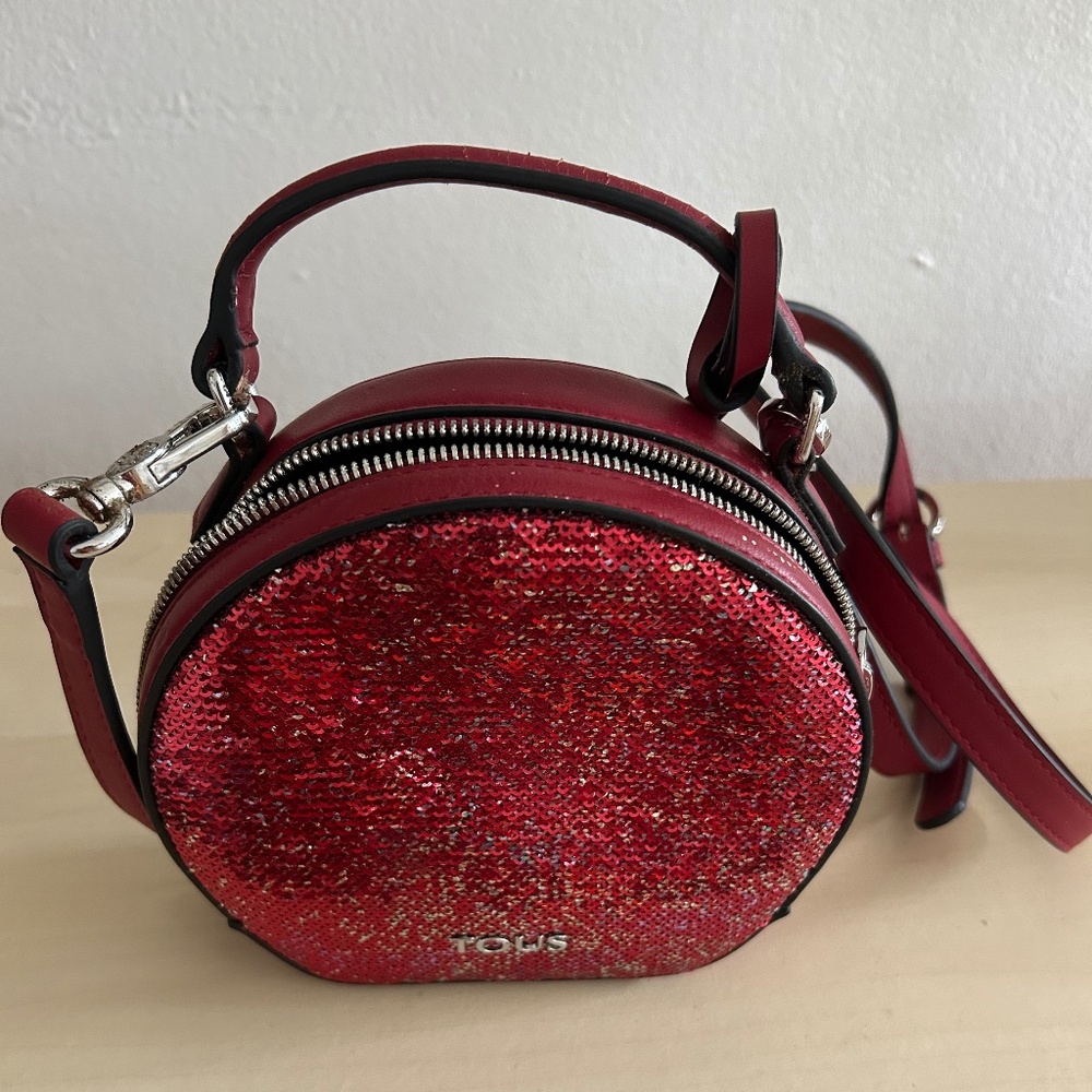 TOUS Mini Dulzena Sequins Crossbody Bag – Red